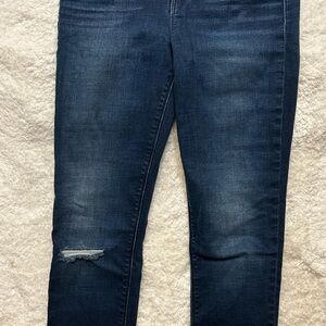 Hudson Jeans distressed frayed Women's Dark Wash Skinny Jeans